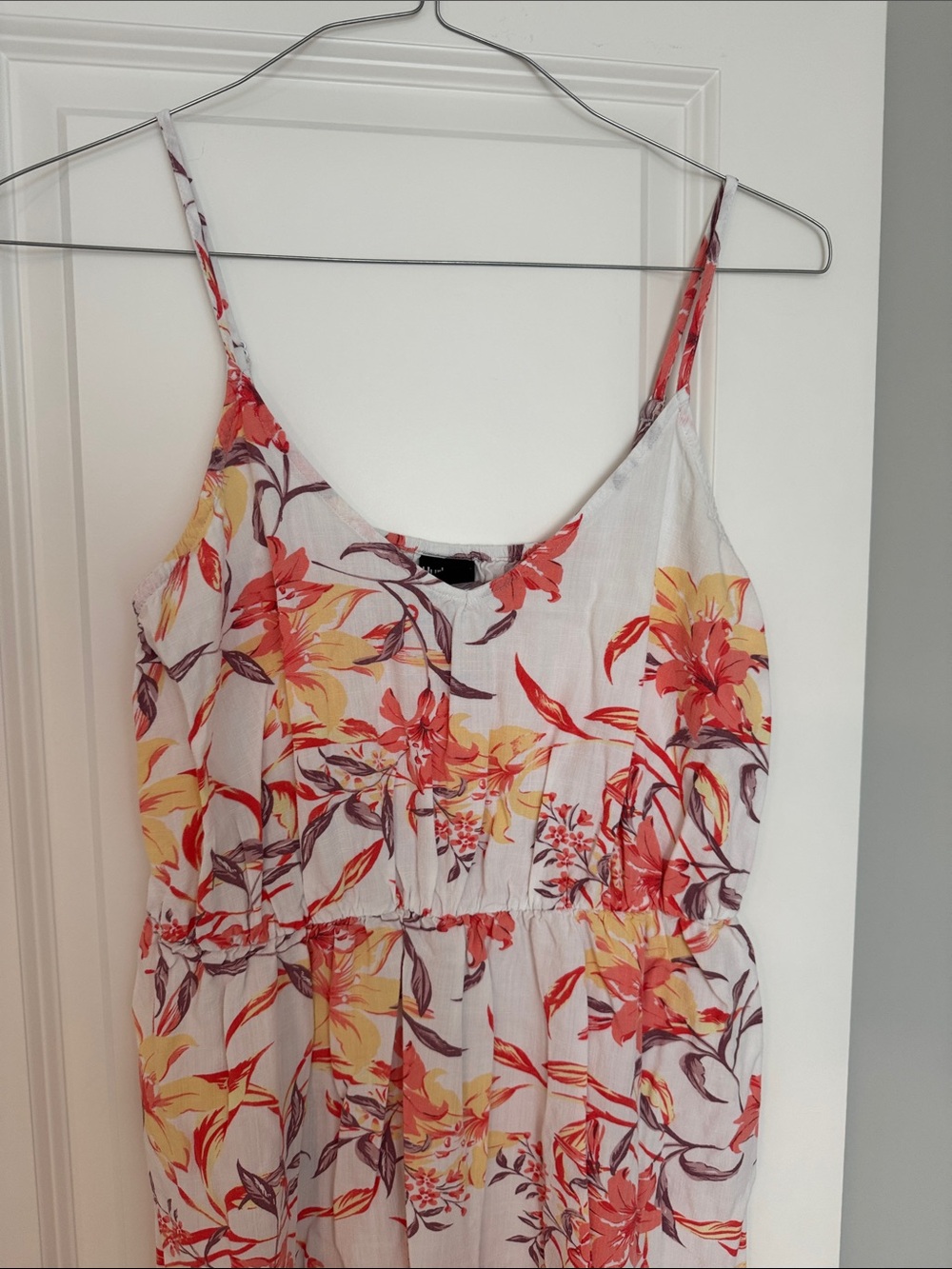 Hurley White Mini Dress with Orange, Purple & Yellow Floral Print - Picture 3 of 9